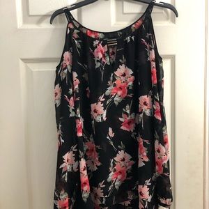 2/$10 Sheer layered cold shoulder tunic WHBM Med.
